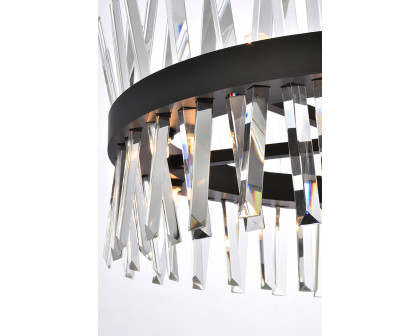 Elegant Pendant Light - Black, L 25" (6200D25BK)