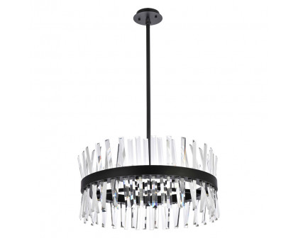 Elegant Pendant Light - Black, L 25" (6200D25BK)