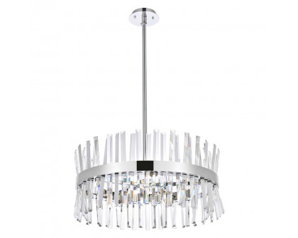 Elegant Pendant Light - Chrome, L 25" (6200D25C)