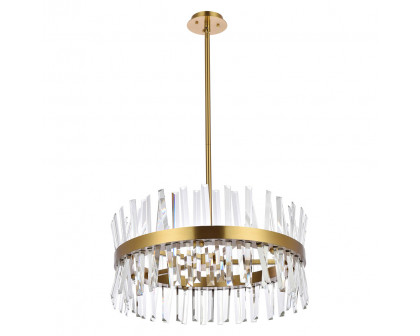 Elegant Pendant Light - Satin Gold, L 25" (6200D25SG)