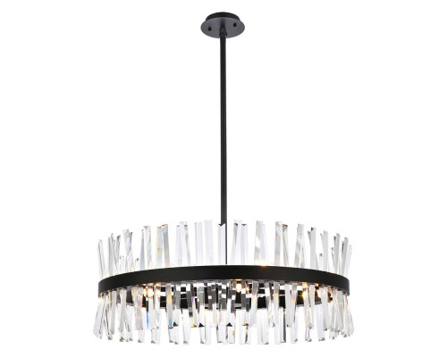 Elegant Pendant Light - Black, L 32" (6200D32BK)