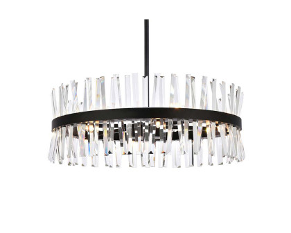 Elegant Pendant Light - Black, L 32" (6200D32BK)