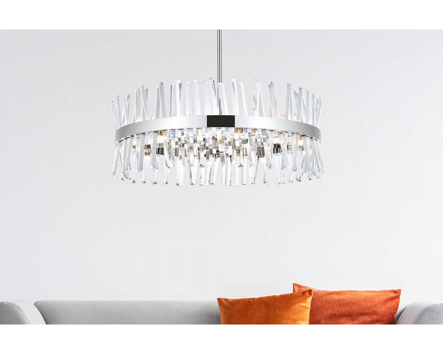 Elegant Pendant Light - Chrome, L 32" (6200D32C)