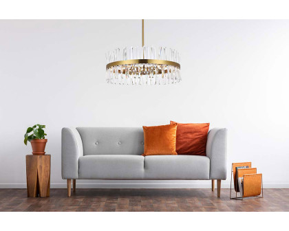 Elegant Pendant Light - Satin Gold, L 32" (6200D32SG)