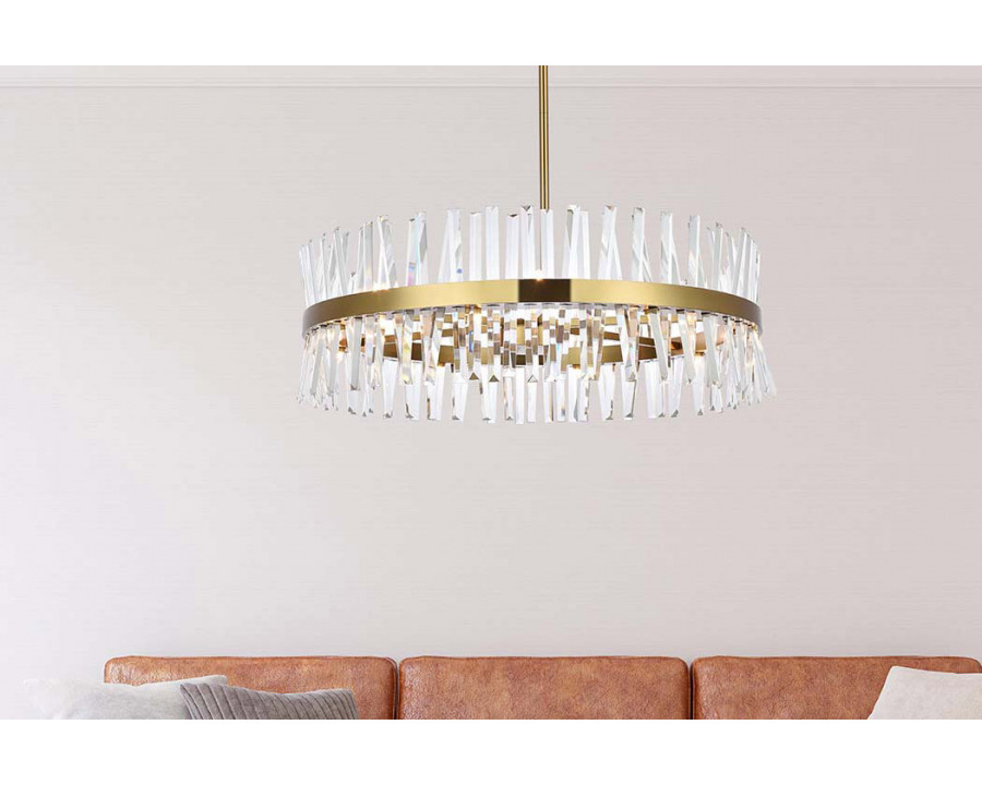 Elegant Pendant Light - Satin Gold, L 36" (6200D36SG)