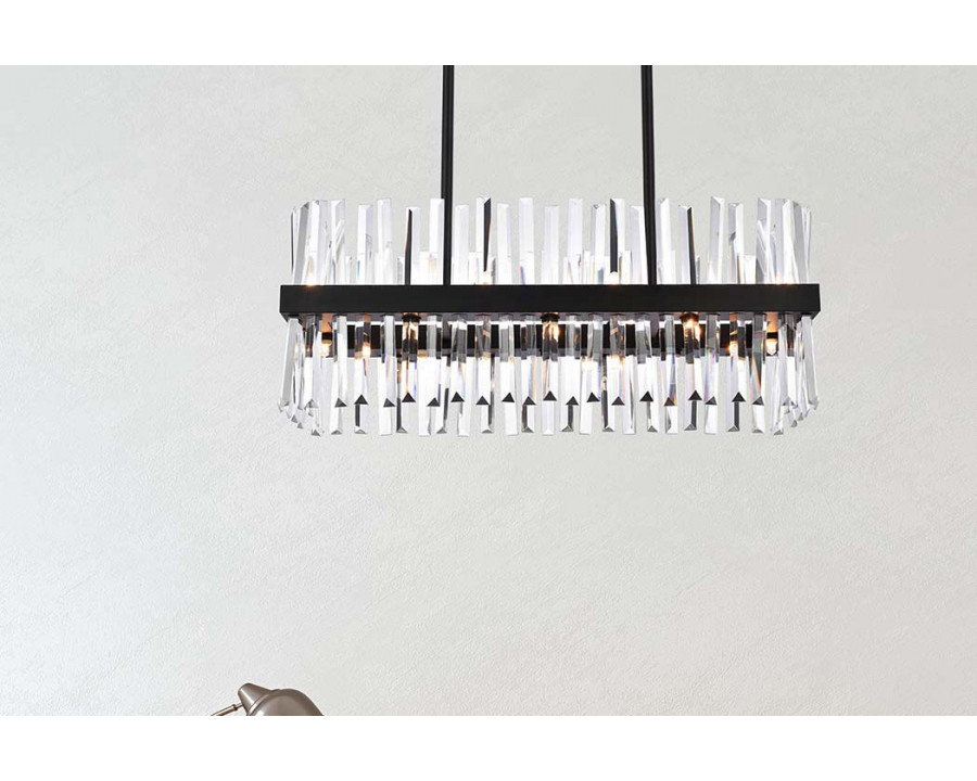 Elegant Chandelier - Black, L 30" (6200G30BK)