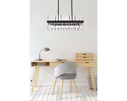 Elegant Chandelier - Black, L 30" (6200G30BK)