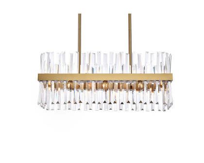 Elegant Chandelier - Satin Gold, L 30" (6200G30SG)