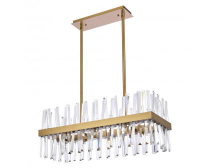 Elegant Chandelier - Satin Gold, L 30" (6200G30SG)