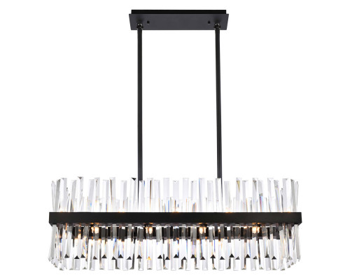 Elegant Chandelier - Black, L 36" (6200G36BK)