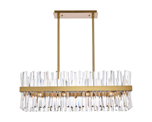 Elegant Chandelier - Satin Gold, L 36" (6200G36SG)