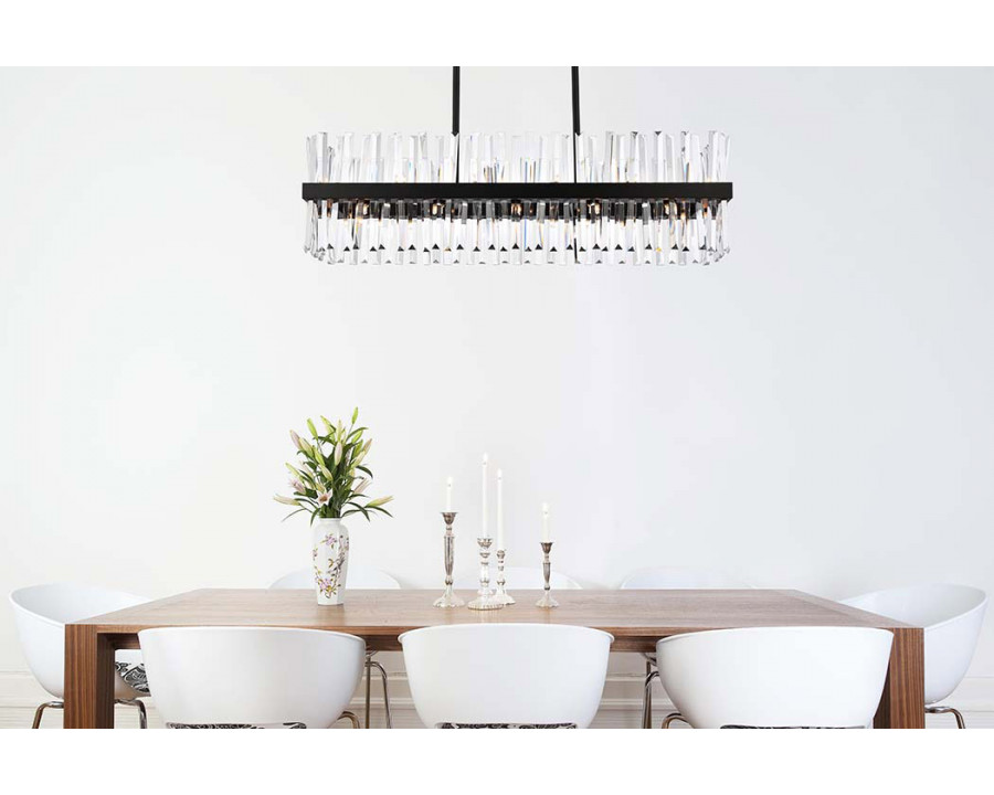 Elegant Chandelier - Black, L 42" (6200G42BK)