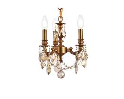 Elegant Lillie 3-Light - French Gold/Golden Teak (9103D10FG-GT-RC)