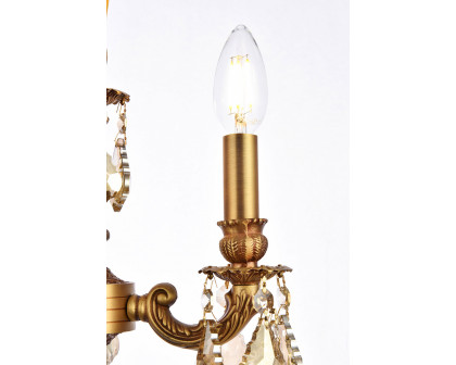 Elegant Lillie 3-Light - French Gold/Golden Teak (9103D10FG-GT-RC)