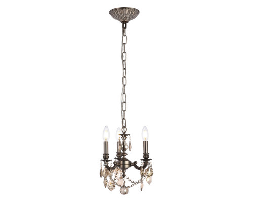 Elegant Lillie 3-Light - Pewter/Golden Teak (9103D10PW-GT-RC)