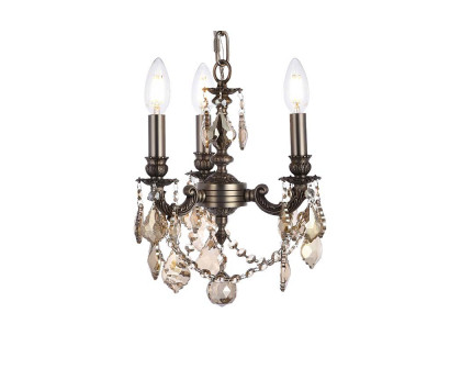 Elegant Lillie 3-Light - Pewter/Golden Teak (9103D10PW-GT-RC)