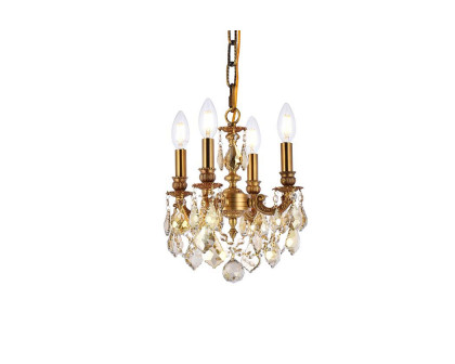 Elegant Pendant Light - French Gold/Golden Teak (9104D10FG-GT-RC)