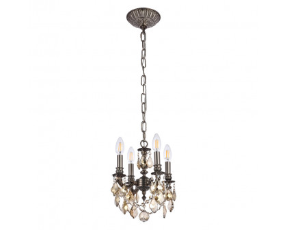 Elegant Pendant Light - Pewter/Golden Teak (9104D10PW-GT-RC)