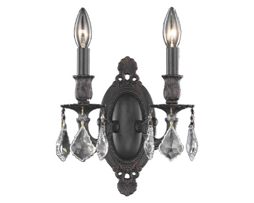 Elegant Chateau Design 2-Light 10'' Wall Sconce - Dark Bronze (9202W9DB-RC)