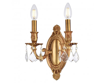 Elegant Chateau Design 2-Light 10'' Wall Sconce - French Gold (9202W9FG-RC)