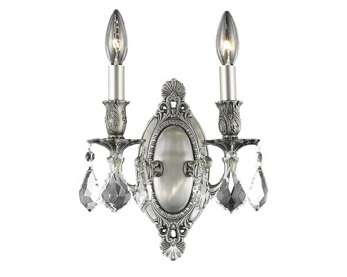 Elegant Chateau Design 2-Light 10'' Wall Sconce - Pewter (9202W9PW-RC)