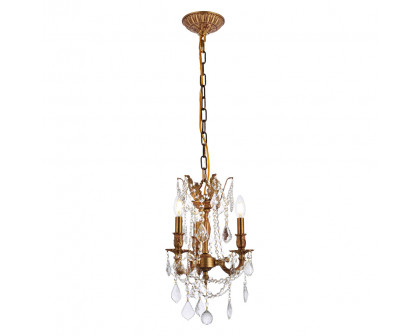 Elegant - Chateau Design 3-Light 18'' Mini Chandelier