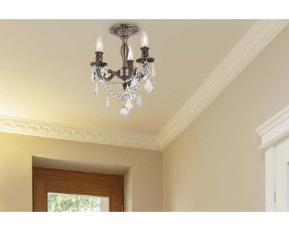 Elegant Chateau Design 3-Light 14'' Ceiling Mount - Pewter (9203F13PW-RC)