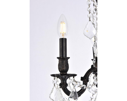 Elegant Chateau Design 4-Light 21'' Mini Chandelier - Dark Bronze (9204D17DB-RC)