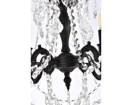 Elegant Chateau Design 4-Light 21'' Mini Chandelier - Dark Bronze (9204D17DB-RC)