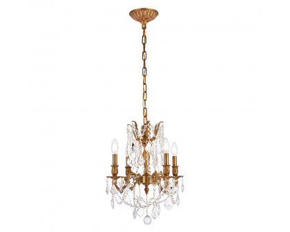 Elegant - Chateau Design 4-Light 21'' Mini Chandelier