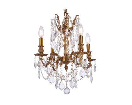 Elegant Chateau Design 4-Light 21'' Mini Chandelier - French Gold (9204D17FG-RC)