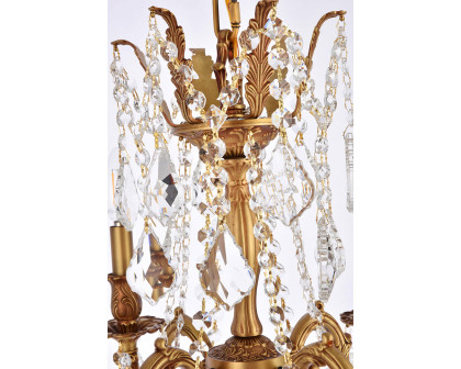 Elegant Chateau Design 4-Light 21'' Mini Chandelier - French Gold (9204D17FG-RC)