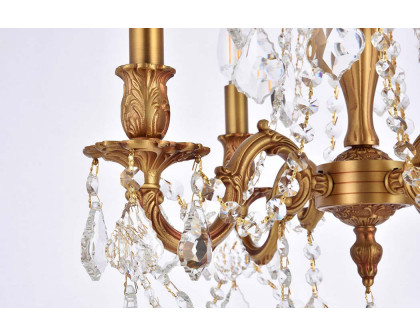 Elegant Chateau Design 4-Light 21'' Mini Chandelier - French Gold (9204D17FG-RC)