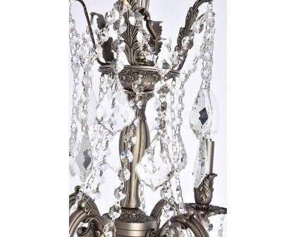 Elegant Chateau Design 4-Light 21'' Mini Chandelier - Pewter (9204D17PW-RC)