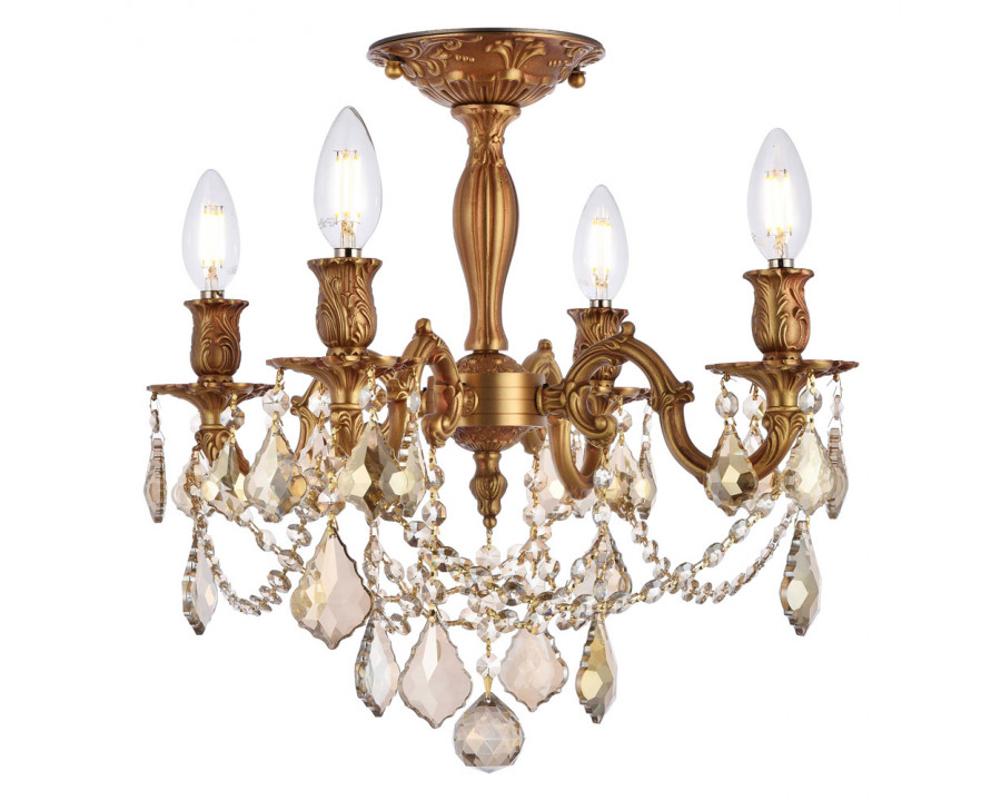 Elegant - Chateau Design 4-Light 19'' Ceiling Mount