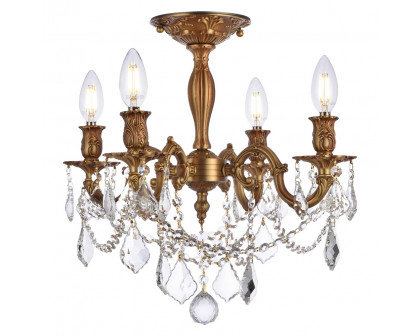 Elegant - Chateau Design 4-Light 19'' Ceiling Mount