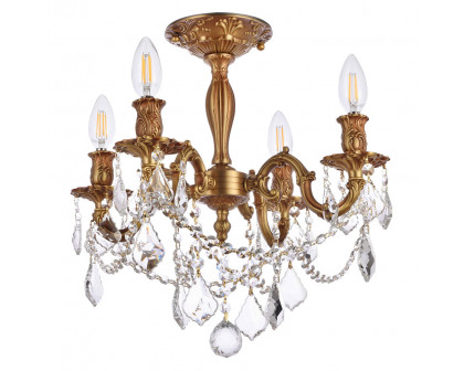 Elegant Chateau Design 4-Light 19'' Ceiling Mount - French Gold (9204F17FG-RC)