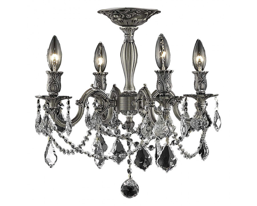 Elegant Chateau Design 4-Light 19'' Ceiling Mount - Pewter (9204F17PW-RC)