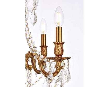 Elegant Chateau Design 5-Light 19'' Mini Chandelier - French Gold (9205D18FG-RC)