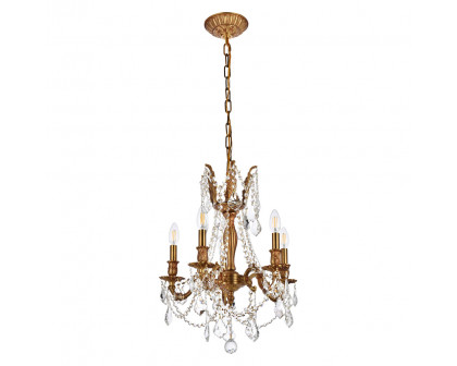 Elegant Chateau Design 5-Light 19'' Mini Chandelier - French Gold (9205D18FG-RC)