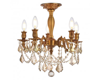 Elegant - Chateau Design 5-Light 18'' Ceiling Mount