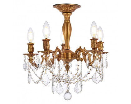 Elegant - Chateau Design 5-Light 18'' Ceiling Mount