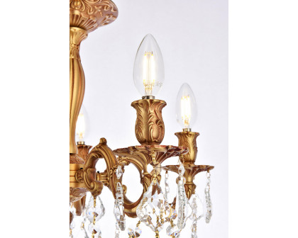 Elegant Chateau Design 5-Light 18'' Ceiling Mount - French Gold (9205F18FG-RC)