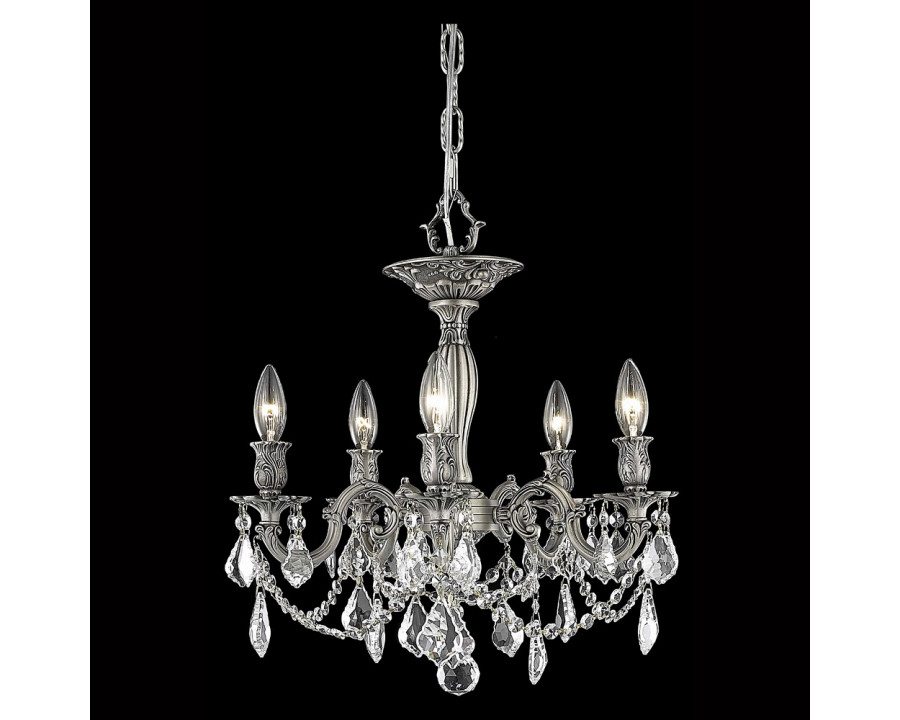 Elegant Chateau Design 5-Light 18'' Ceiling Mount - Pewter (9205F18PW-RC)