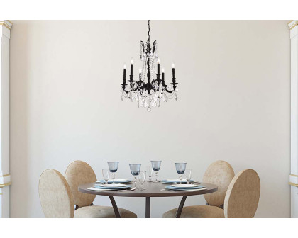 Elegant Chateau Design 6-Light 26'' Chandelier - Dark Bronze (9206D23DB-RC)