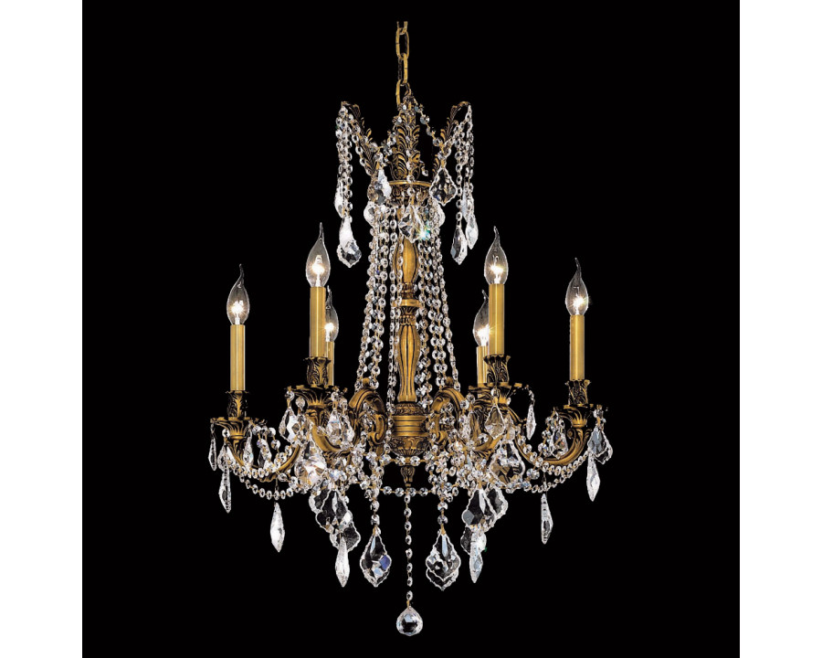 Elegant Chateau Design 6-Light 26'' Chandelier - French Gold (9206D23FG-RC)