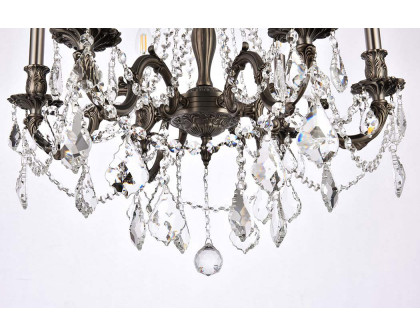 Elegant Chateau Design 6-Light 26'' Chandelier - Pewter (9206D23PW-RC)