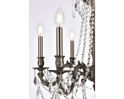 Elegant Chateau Design 6-Light 26'' Chandelier - Pewter (9206D23PW-RC)