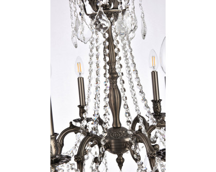 Elegant Chateau Design 6-Light 26'' Chandelier - Pewter (9206D23PW-RC)