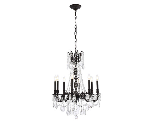 Elegant Chateau Design 8-Light 30'' Chandelier - Dark Bronze (9208D24DB-RC)